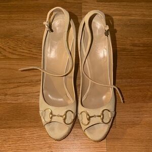 Gucci Beige Espadrille Sandals